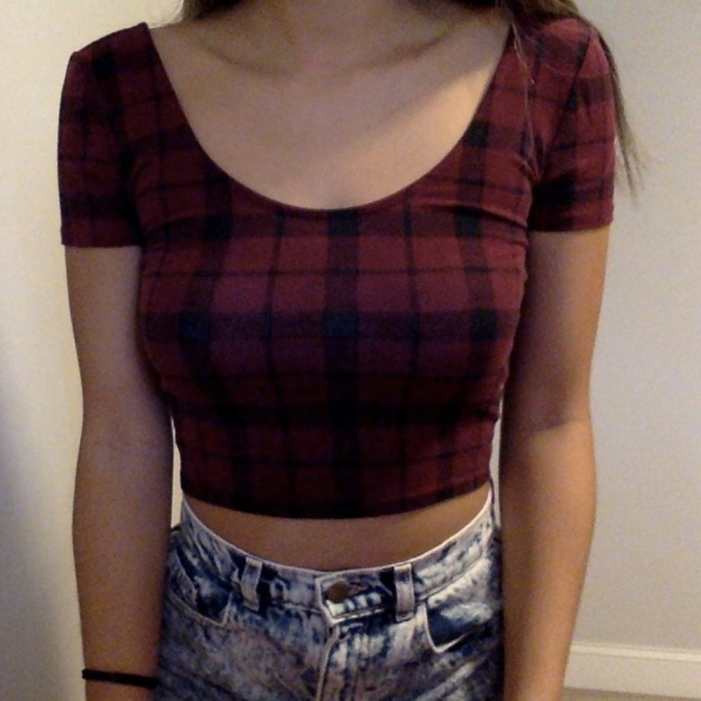 Plaid crop top